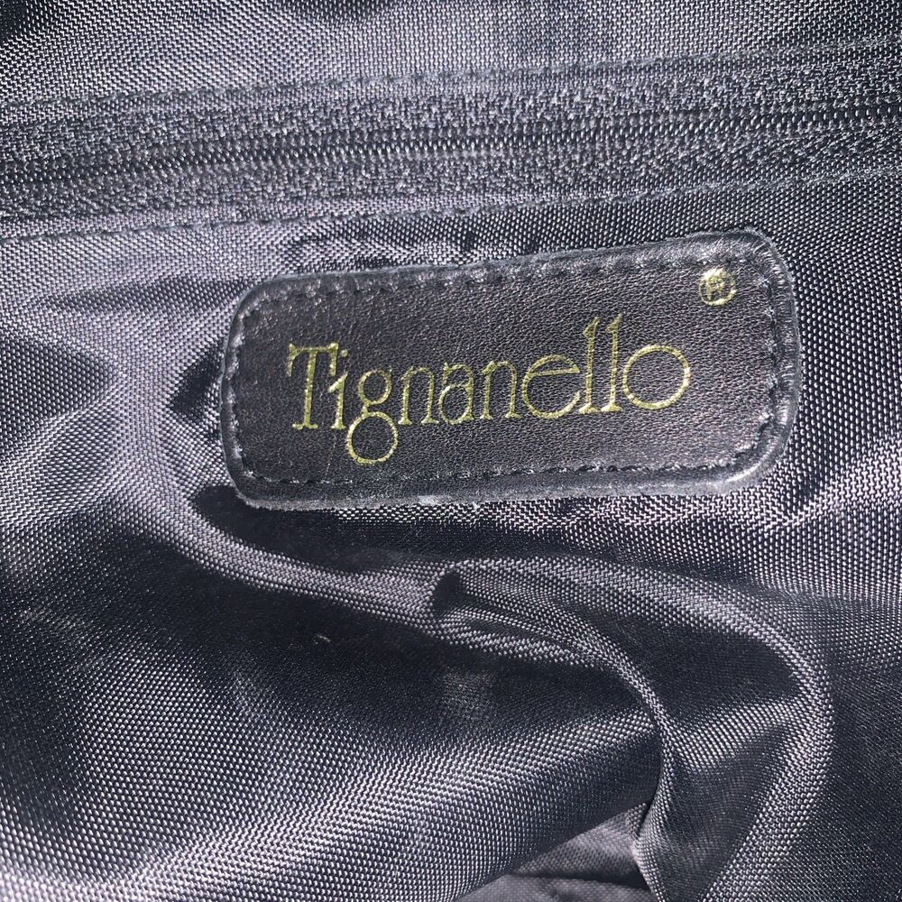 Tignanello Soft Black Vintage Leather Backpack Boho Academia Adjustable Soft Y2K - Picture 13 of 16